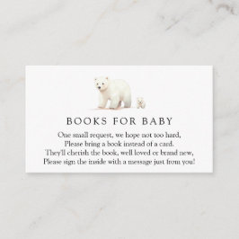 Cartão De Informações Livros de Urso Polar Inverno para Pedido de Bebê