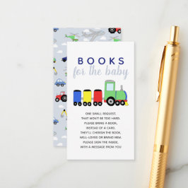 Cartão De Informações Livros de Viagem para Bebês no Chá de Bebê Menino