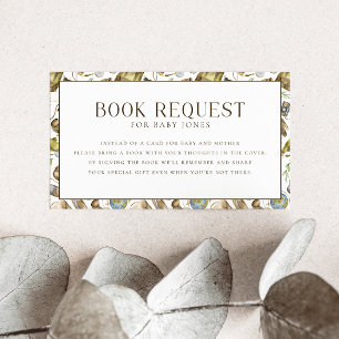 Cartão De Informações Livros do Little Explorer para Solicitação de Bebê