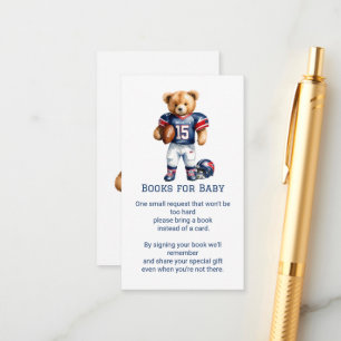Cartão De Informações Livros do Quarterback a Caminho para Bebê Insert