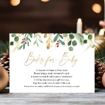 Livros elegantes de folhagem natalícia para encart