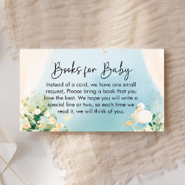 Cartão De Informações Livros Elegantes para Chás de Bebê