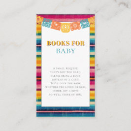 Cartão De Informações Livros Fiesta mexicanos para o Chá de fraldas