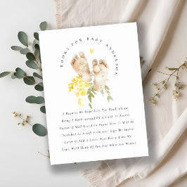 Cartão De Informações Livros Florais Amarelos De Pés Cuxos Para Chá de f