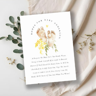 Cartão De Informações Livros Florais Amarelos De Pés Cuxos Para Chá de f