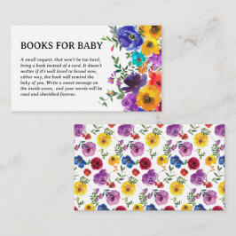 Cartão De Informações Livros Florais Brilhantes e Ousados para Bebê