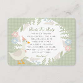 Cartão De Informações Livros Florais de Gingham Gingham, Bobo Verde, par