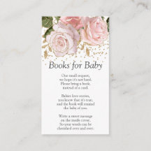 Livros Florais Rosa para Enclosure de Chás de Bebê