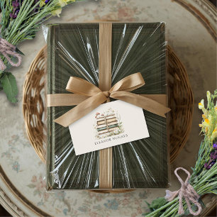 Cartão De Informações Livros Florais Vintage em Aquarela Personalizados