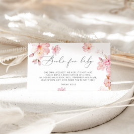 Cartão De Informações Livros florescentes de cereja para a entrada de be