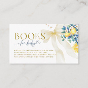 Cartão De Informações Livros Italian Lemon Blue Tile Sweetie para Bebê
