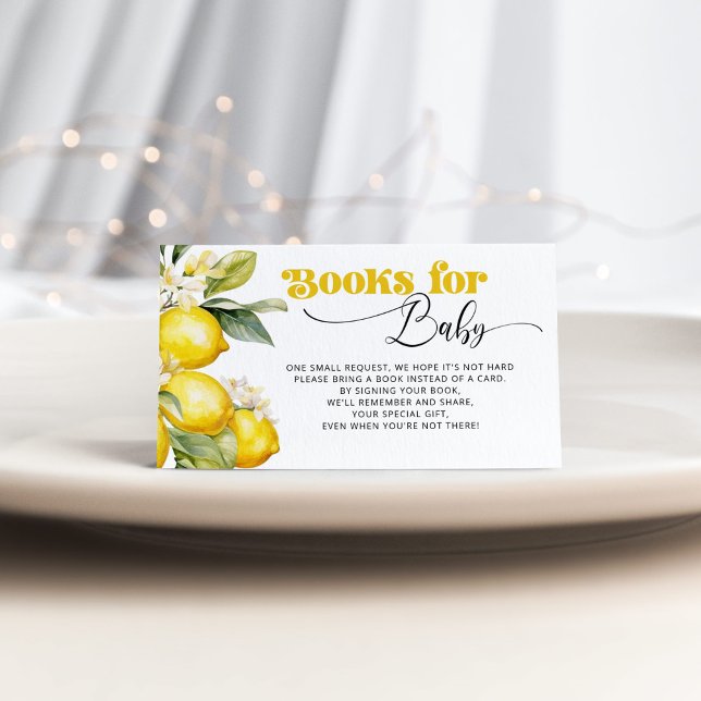 Cartão De Informações Livros mediterrâneos limões para bebês (Criador carregado)