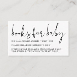 Cartão De Informações Livros Mínimos Brancos Modernos para solicitação d