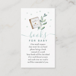 Cartão De Informações Livros para a placa de gabinete do Chá de fraldas