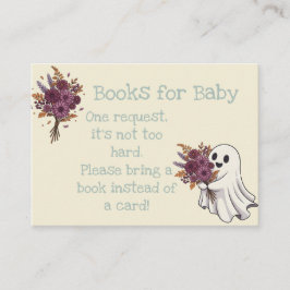 Cartão De Informações Livros para Baby-Boos e Blooms Chá de fraldas