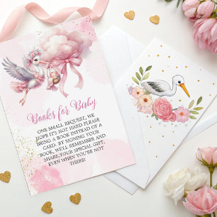 Cartão De Informações Livros para Baby Card Storey e Cloud Baby Girl
