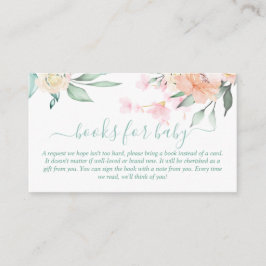 Cartão De Informações Livros para Baby Floral Wreath Oh Baby