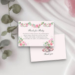 Cartão De Informações Livros para Baby Vintage Floral Tea Cup Chá de fra<br><div class="desc">Cartão de pedido de livro de chás de fraldas florais, elegante e cor-de-rosa - perfeito para uma variedade de temas, incluindo o bebê, é a criação, a rosa rosa, o jardim floral e a safra, inspirado na romântica era regência de Bridgerton. O cartão é intitulado "Livros para o Bebê" e...</div>