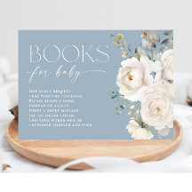 Livros para Bebê, azul-poeirento, branco elegante