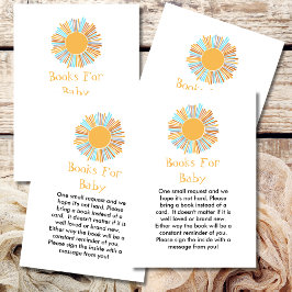 Cartão De Informações Livros Para Bebê Boho Sun Aqui Vem O Sol