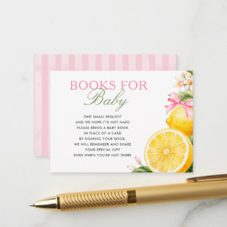 Cartão De Informações Livros para Bebê Chamada Festa de Bebê Coquette Ro