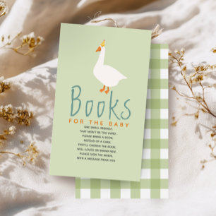 Cartão De Informações Livros Para Bebê Churrasco de Bebê Silly Goose
