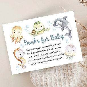 Cartão De Informações Livros Para Bebê De Babá Debaixo Do Mar