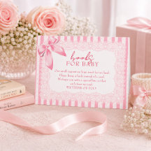 Livros para Bebê Elegant Pink Bow Baby Shower para