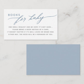 Cartão De Informações Livros Para Bebê Elegante Chamada de Festa de Bebê