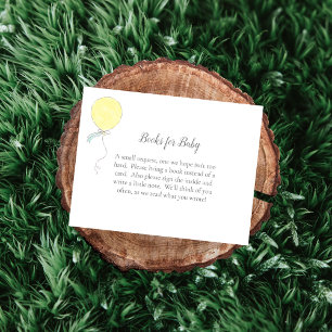 Cartão De Informações Livros Para Bebê Espelhar Balão Amarelo