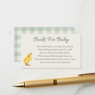 Cartão De Informações Livros para Bebê Frango de Aquarela Estilo Fazenda