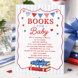 Cartão De Informações Livros para Bebê Inserir Red White & Due