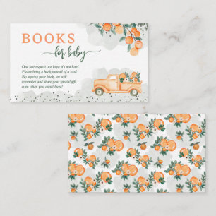 Cartão De Informações Livros para Bebê no Chá de Bebê Little Cutie
