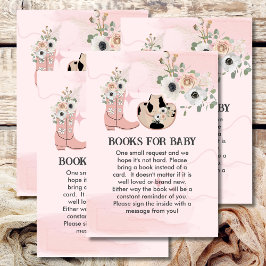 Cartão De Informações Livros Para Bebê Saddle Para O Tema Da Cowgirl Oci