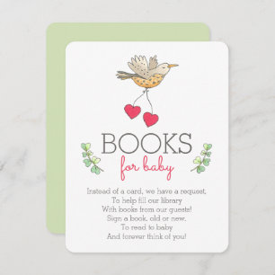 Cartão De Informações Livros para Bebê Springtime