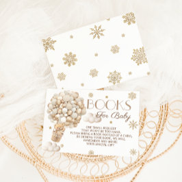 Cartão De Informações Livros Para Bebê Urso de Inverno Chá de Bebê 