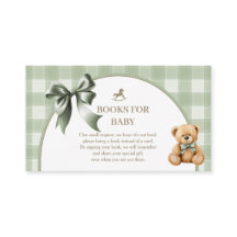 Livros para Bebê Urso Teddy Elegante Xadrez Verde 