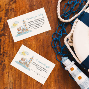 Cartão De Informações Livros Para Bebês De Cores Aquáticas De Urso Náuti