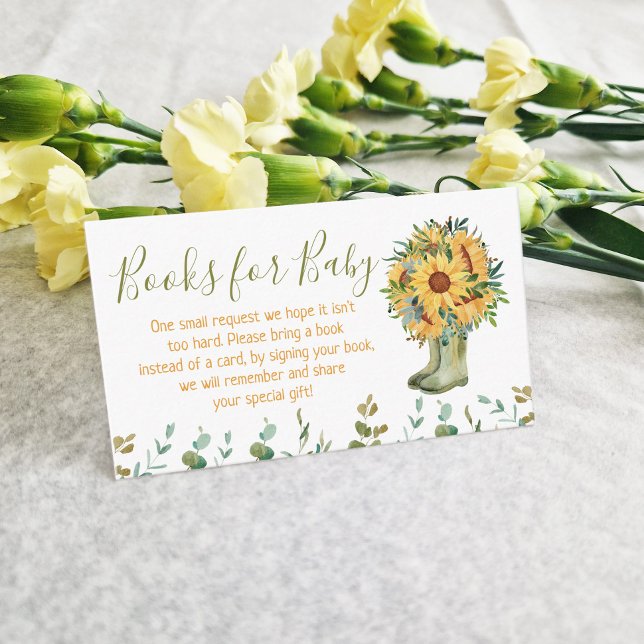 Cartão De Informações Livros Para Bebês Green Rain Boots (Criador carregado)