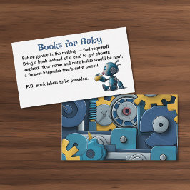 Cartão De Informações Livros para Bebês Robot Gears