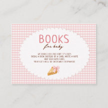 Livros para chá de bebê Cutie Pie Pink gingham