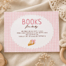 Livros para chá de bebê Cutie Pie Pink gingham