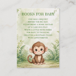 Cartão De Informações Livros para Chá de Bebê do Wild One Baby Shower