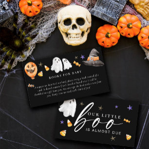 Cartão De Informações Livros para Chá de Bebê para Bebê de Halloween Pre