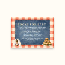 Livros Para Chá de Bebê Xadrez Denim Hambúrguer