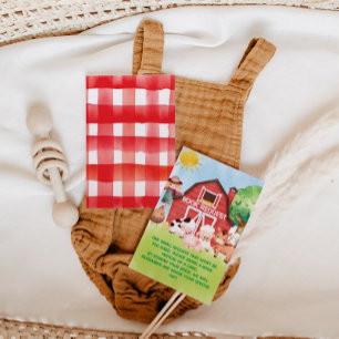 Cartão De Informações Livros Para Chá de fraldas De Animais Verdes De Cr