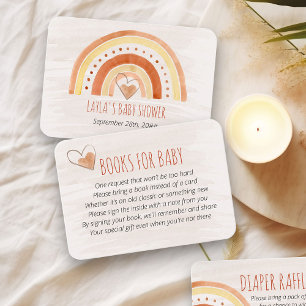 Cartão De Informações Livros para Chá de fraldas neutro do "Poema do Beb