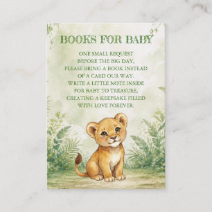 Cartão De Informações Livros para Chás de Bebê do Bebê Selvagem