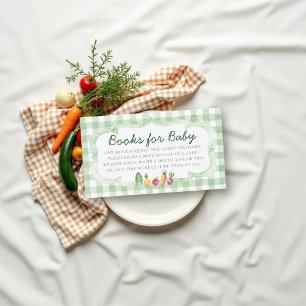 Cartão De Informações Livros para Chás de Bebê Localmente Cultivados Bro
