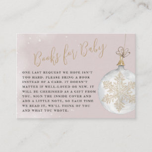 Cartão De Informações Livros Para Flocos De Neve De Bebê Enclo De Chá de